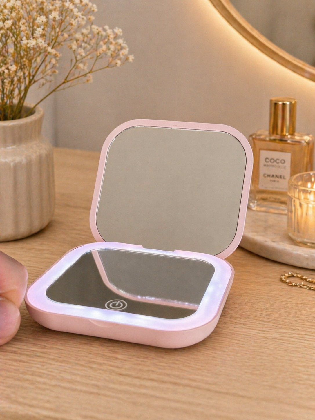 Espejo luz led de bolsillo
