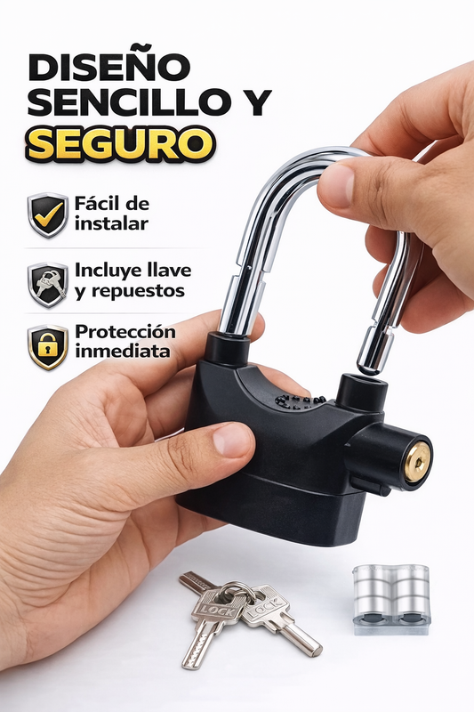 Candado Alarma de Motos y Bicicletas y pertencnias